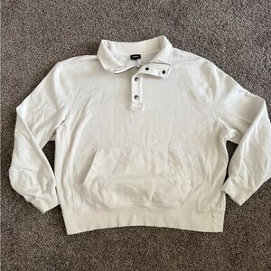 Express Men's White Sweater Quarter Zip